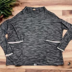 Maronie Washed Denim Long Sleeve Top